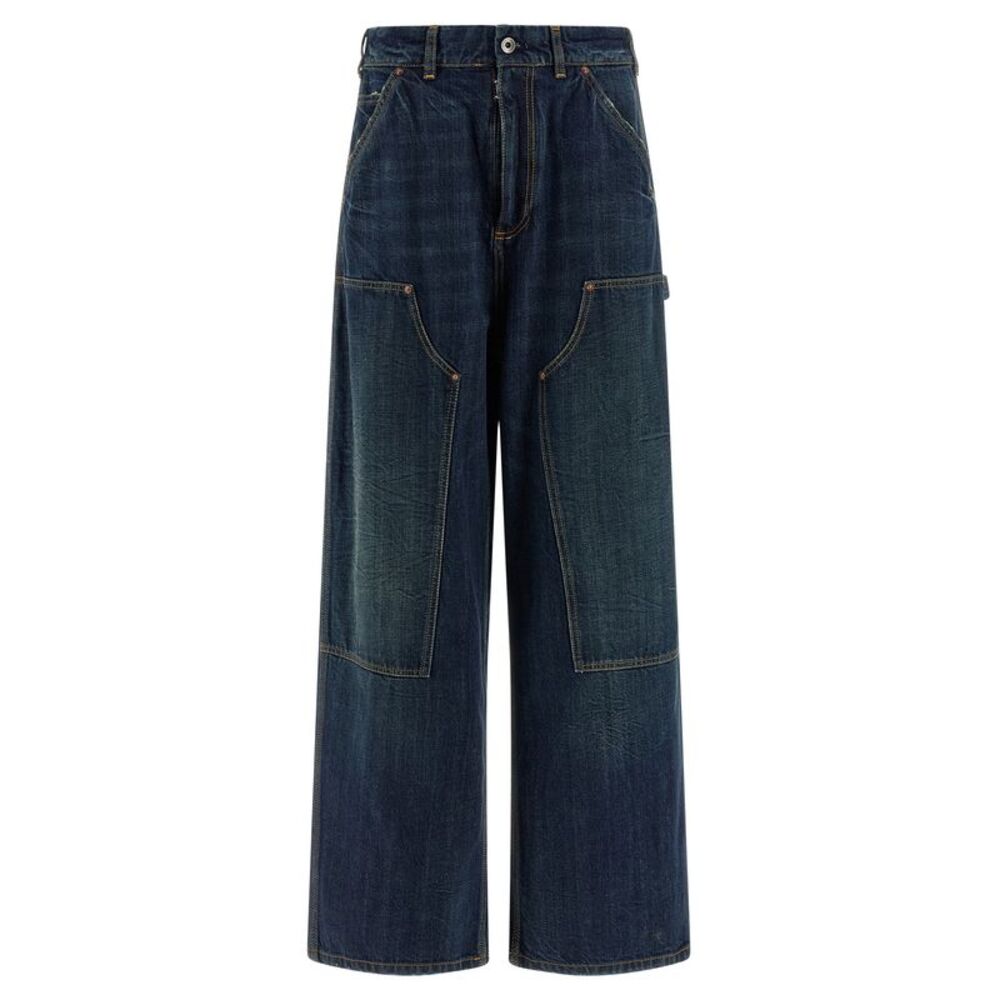 Maison Margiela Blue Cotton Relaxed Fit Women's Jeans